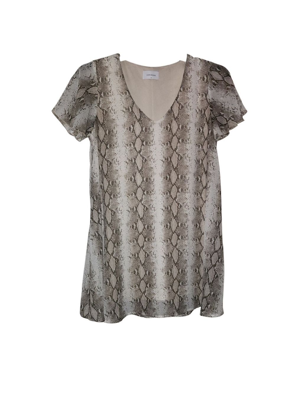 Adrienne Snake Print Dress Medium